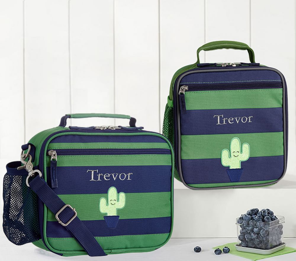 Fairfax Green/Navy Stripe Classic Lunch Bag